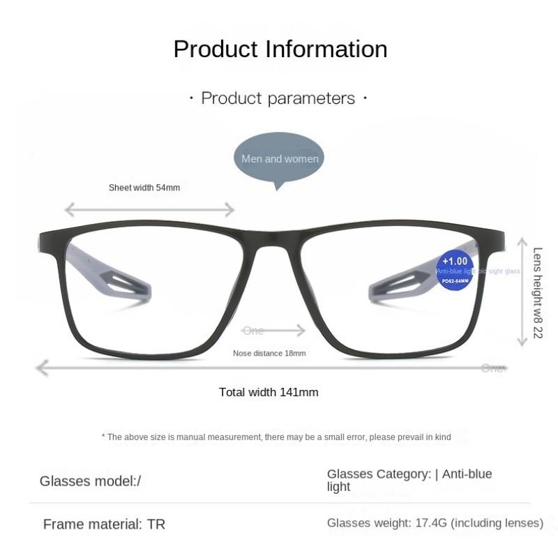 Anti-blue Light Reading Glasses HD Eyeglasses TR90 Sports Eyewear for Men Women