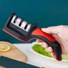 1PC Kitchen 3-Segment Knife Sharpener Household Multi-Functional Hand-Held Three-Purpose Black Sharpening Stone