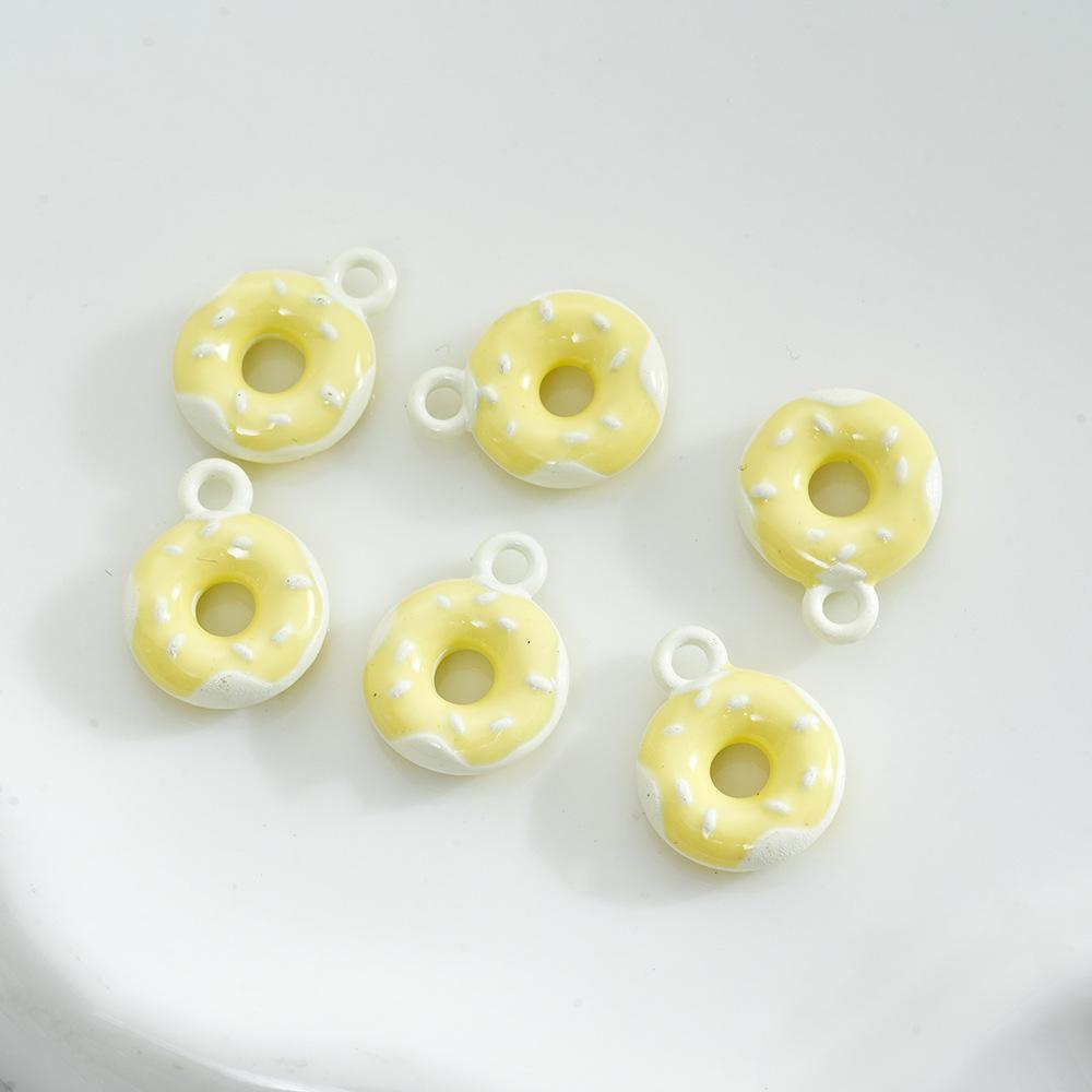 

Сплав Окрашенные спреем Пончики Милая Подвеска Сделай сам Ручная работа Эмаль Капля масла Ожерелье Браслет Подвеска с бусинами Аксессуары Five.