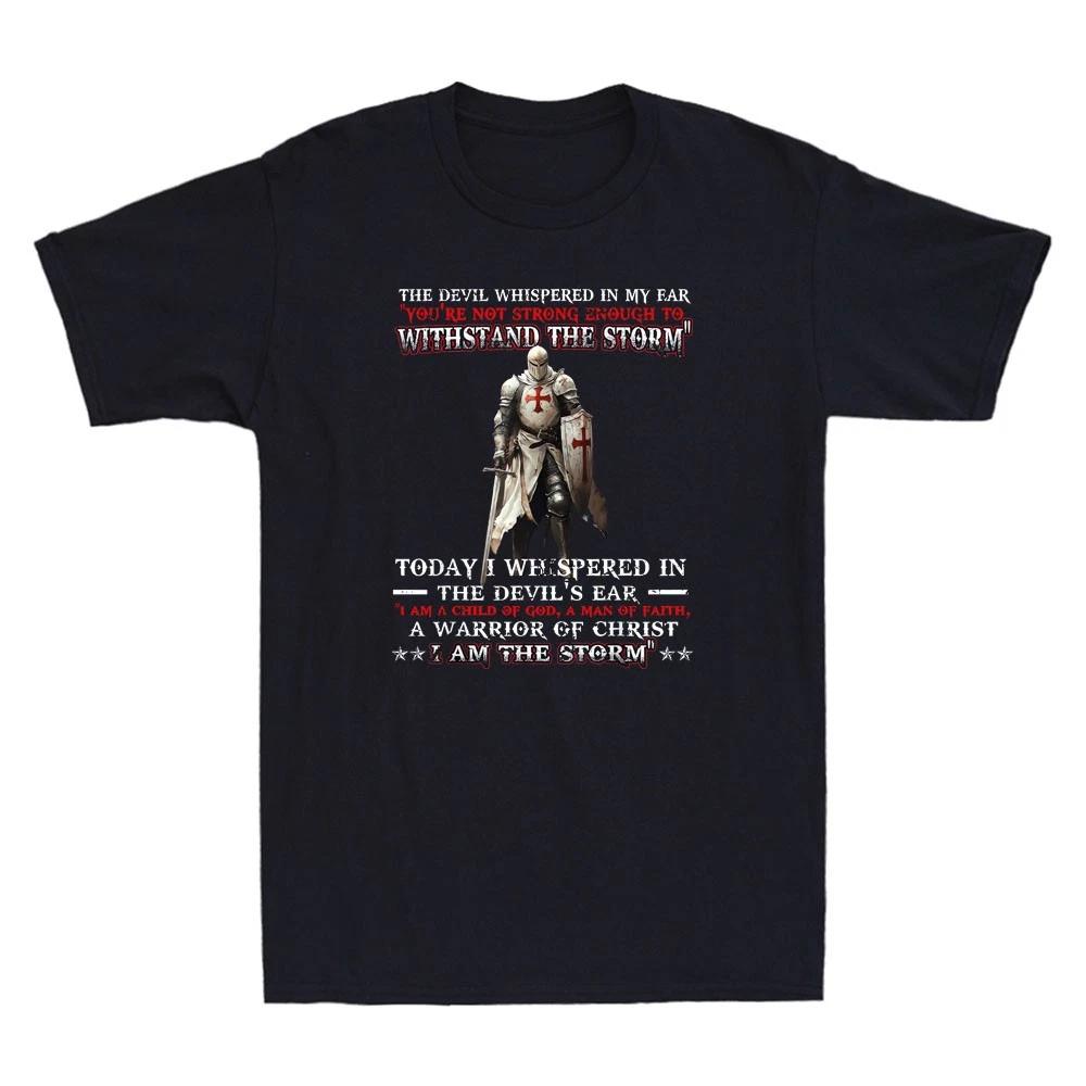 Knight Templar I Am A Child Of God A Warrior Of Christ Vintage Men s T-Shirt XXXL
