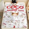 1PC Coco-chan Print Flannel Blanket, High quality All Seasons, Home Decor, Warmth and Comfort, Perfect for Christmas Gifts