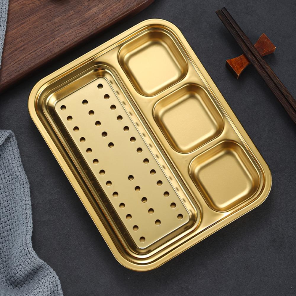 

Square BBQ Tray 304 Stainless Steel Snacks Plates Home Gatherings