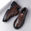 Móda 2025 Klasická značka Pánská společenská obuv Retro hnědá Pánská banketová kožená obuv Silná podrážka Odolná proti opotřebení Pracovní obuv