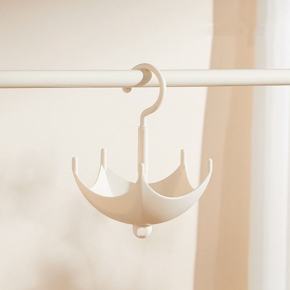 2Pcs Punch Free Umbrella Rotation Coat Hanger 5 Claw Bag Hooks  for Home