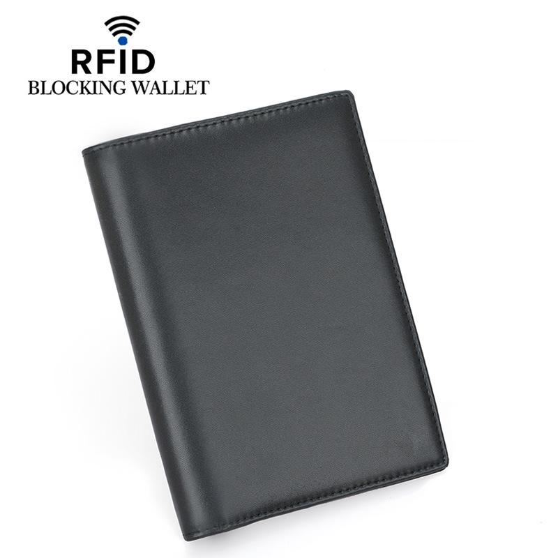 RFID Blocking Multi-Functional Leather Passport Holder & Large Capacity Document Organizer