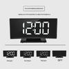 Stylish Digital Room Clock With Large Curved LED Panel And Different Alarm Sounds Contemporary Alarm Clock