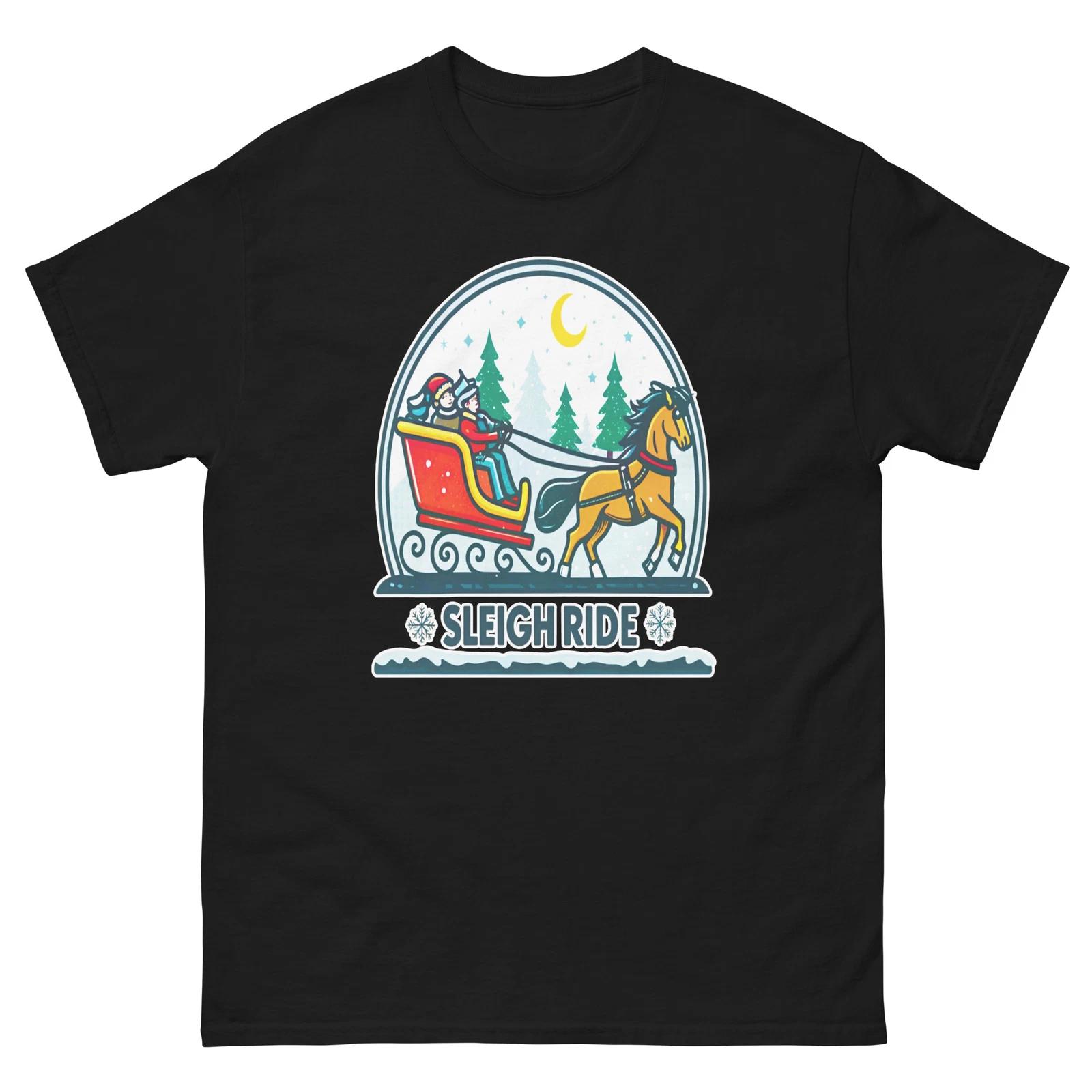 Sleigh Ride Mountain Ski Resort Town T-Shirt 4XL