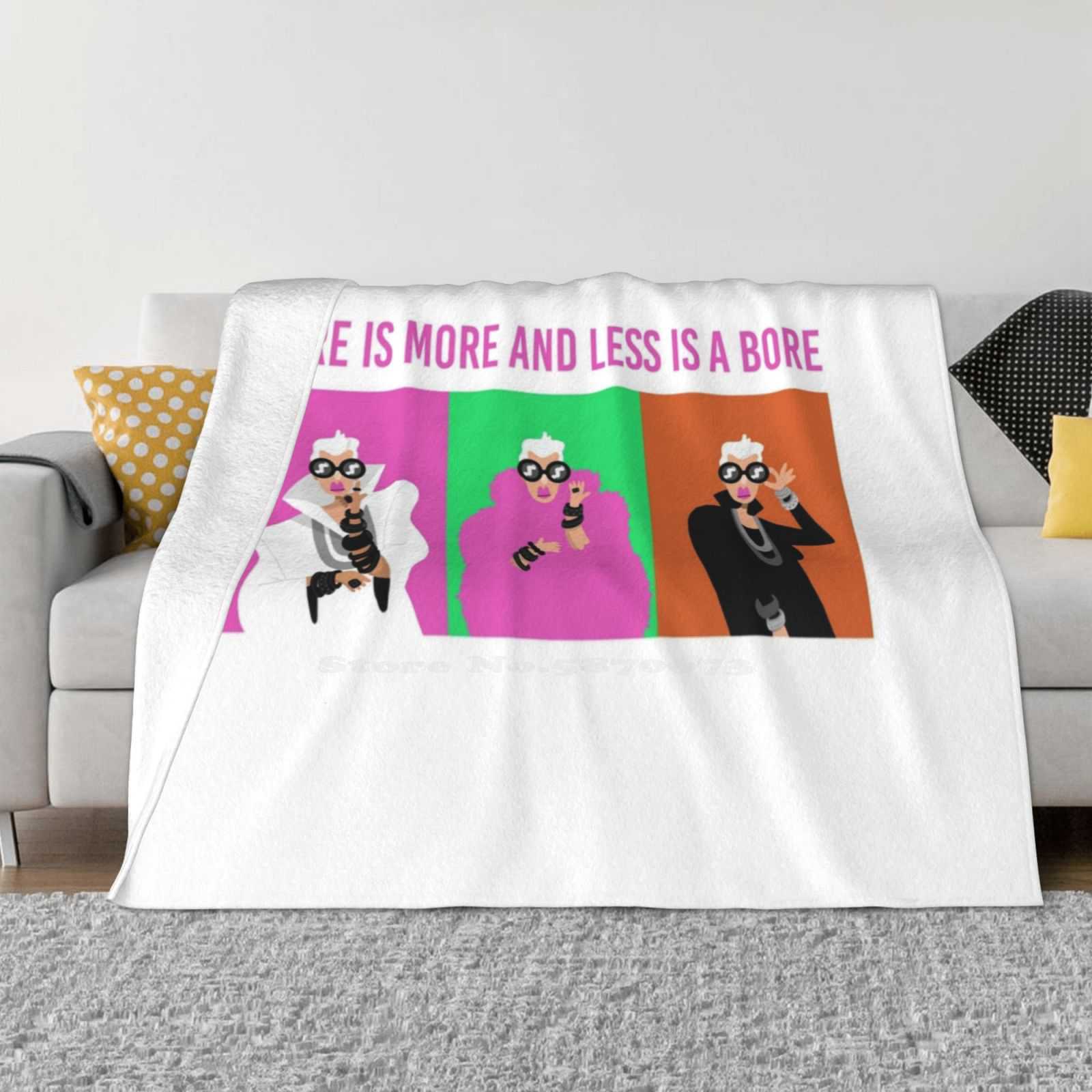 

Iris Apfel More Is More And Less Is A Bore Fashion Soft Warm Flannel Blanket Iris Apfel Attitude Alexandra Melander Designer 30x40in