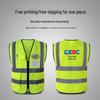 Reflective Multi-Pocket Mesh Safety Vest for Construction Sites - Breathable, Multi-Color Workwear