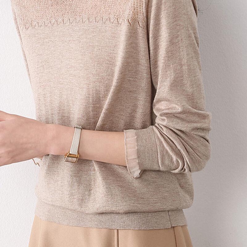 Mokana Women's Versatile Long Sleeve Wool Blend Sweater