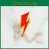 Lightning Unique Cartoon Alloy Brooch Creative Red Lightning Pin Unisex Style For Flair Personal