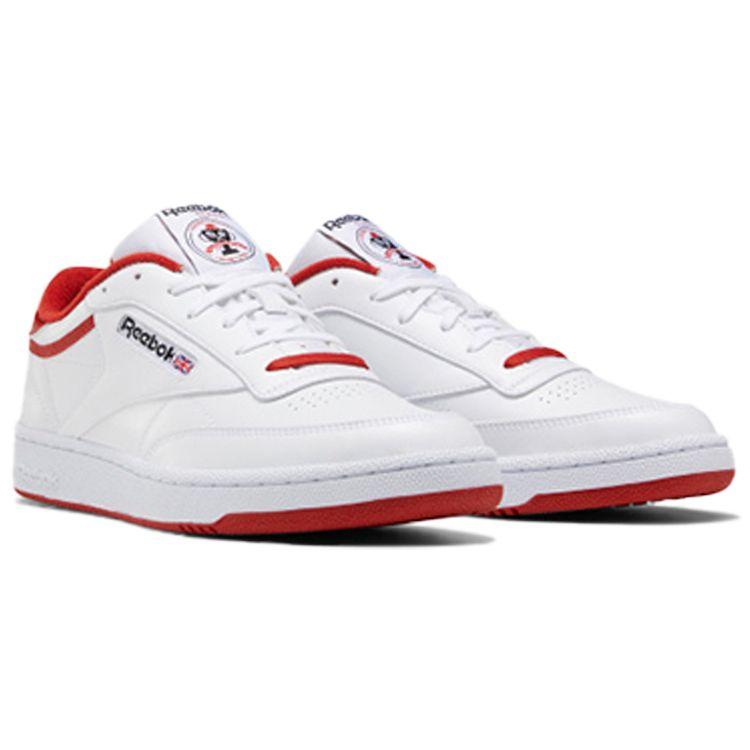 Reebok Club C 85 White Legacy Red Unisex Sneakers Black FX3371