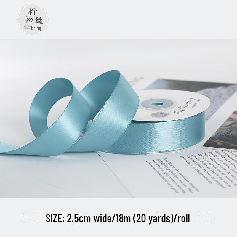 

2,5 см зашифрованная двухсторонняя полиэстеровая лента для свадебных бантов и высококачественной упаковки подарков