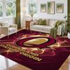 Queensland Maroons Design Crystal Velvet Rug Soft Decorative Mat for Bedroom Entrance