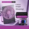 Summer Dormitory Office Desktop Fan Ultra-Thin Digital Display Strong Wind Portable Silent Card Style Small Fan
