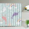 Cortinas de Chuveiro Peixe Tubarão Desenhos Coloridos Vida Marinha Banheiro Infantil Decoração de Casa Conjunto de Cortinas de Tecido Telas de Banho Impermeáveis