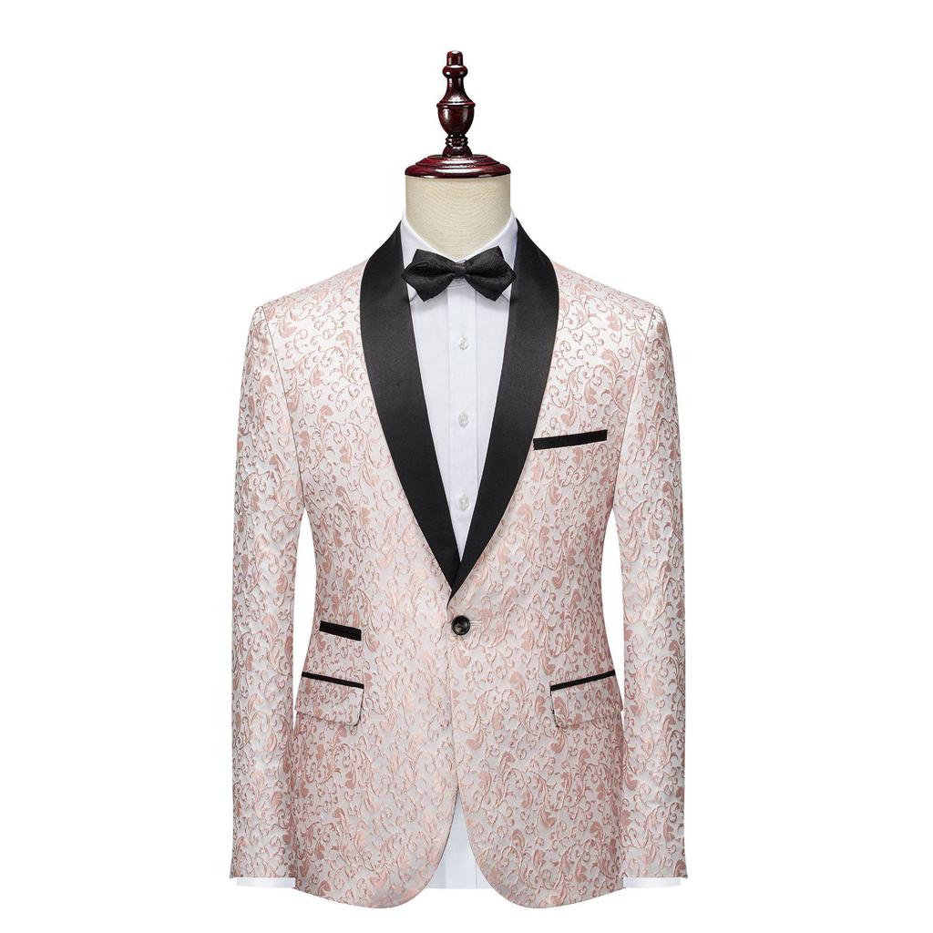 Stylowe garnitury żakardowe dla mężczyzn - formalne stroje i występy na scenie, dostępne w 5 kolorach