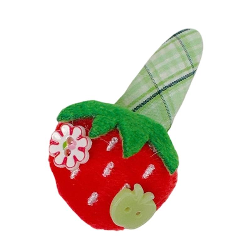 

2000s Fabric Strawberry Hair Clip Comfortable Side Hair Pin For Women Girl Daily Outfit and Music Festival Headwear