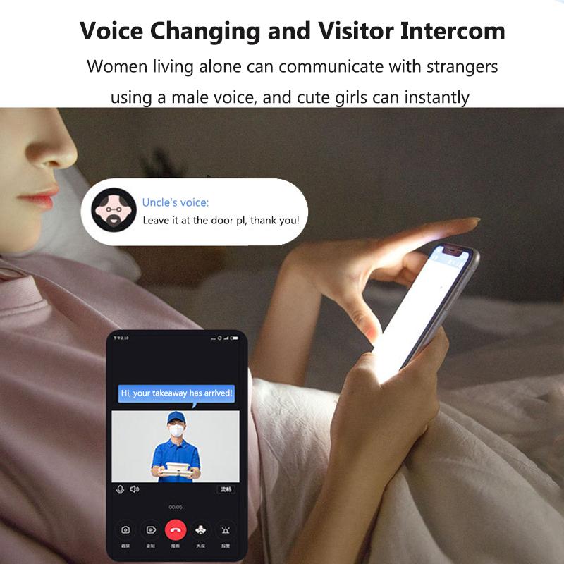 Campainha de Vídeo WIFI Câmera HD Visão Noturna Sem Fio Casa Inteligente Segurança Campainha de Porta Intercomunicador Bidirecional Mudança de Voz Para Casa