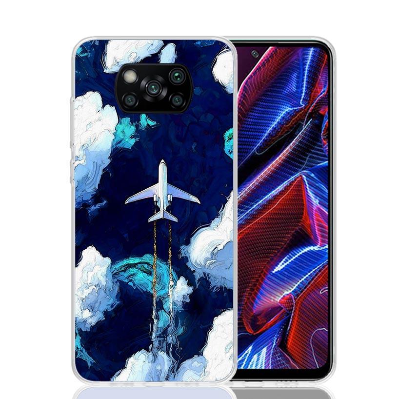 Aircraft Airplane Cool Phone Case For Xiaomi Poco X7 X6 X5 Pro F7 Ultra Redmi 15C 15 13 13C 12 12C 10 10A 10C 9 9A 9C 9T Cover P