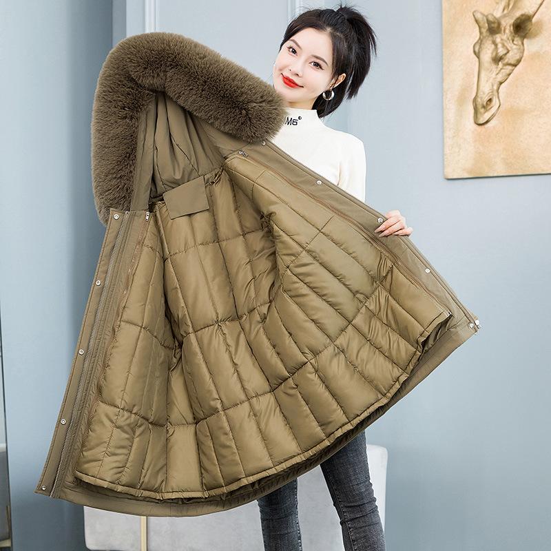 Removable Cotton-padded Clothes Women's New Loose Thickened Fur Integrated Liner Cotton Clothes Jacket