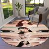 Blackpink Round Area Rug,Carpet Rug for Living Room Bedroom Sofa Playroom Decor,Non-slip Floor Mat