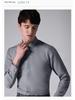 Men's Slim Fit Long Sleeve Modal Tencel Wool Shirt - Iron-Free, Machine Washable, Solid Color, Business Attire.