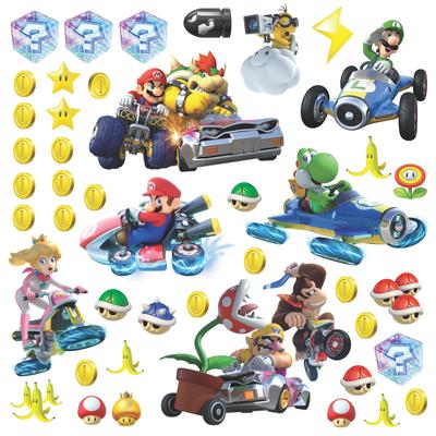 RMK2728SCS Nintendo Mario Kart 8 Peel and Stick Wall Cm X Cm Decal, 25.4 45.7