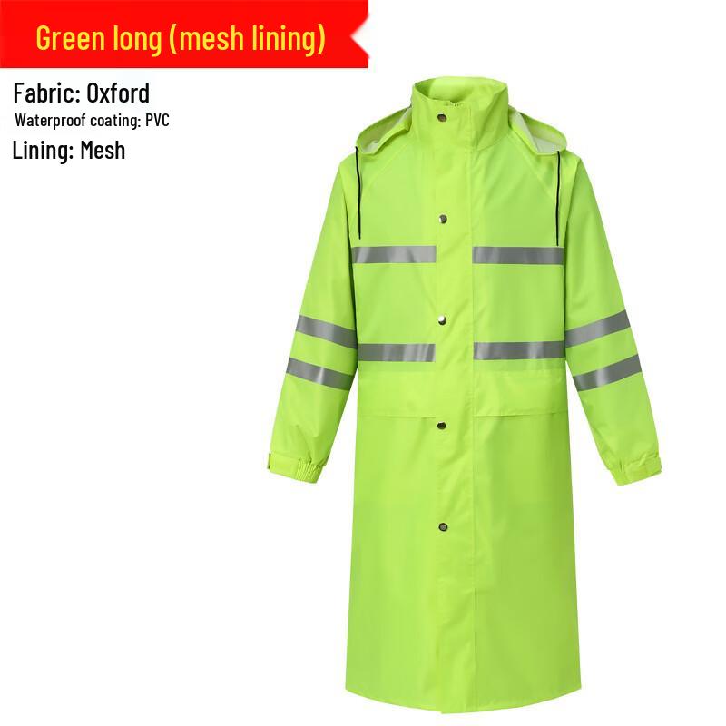 WEZHO Reflective Fluorescent Green Duty Coverall Raincoat