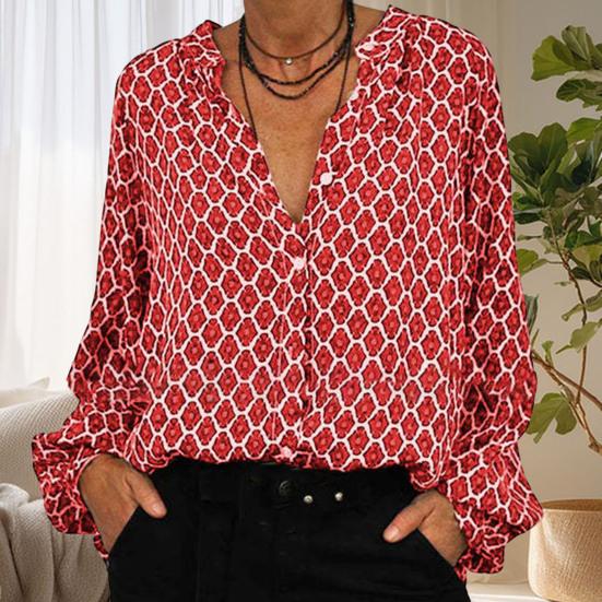 

Женская повседневная рубашка с рукавом средней длины, рубашка для поездок на работу, свободная, с V-образным вырезом, длинная, стильная, на пуговицах M чёрный