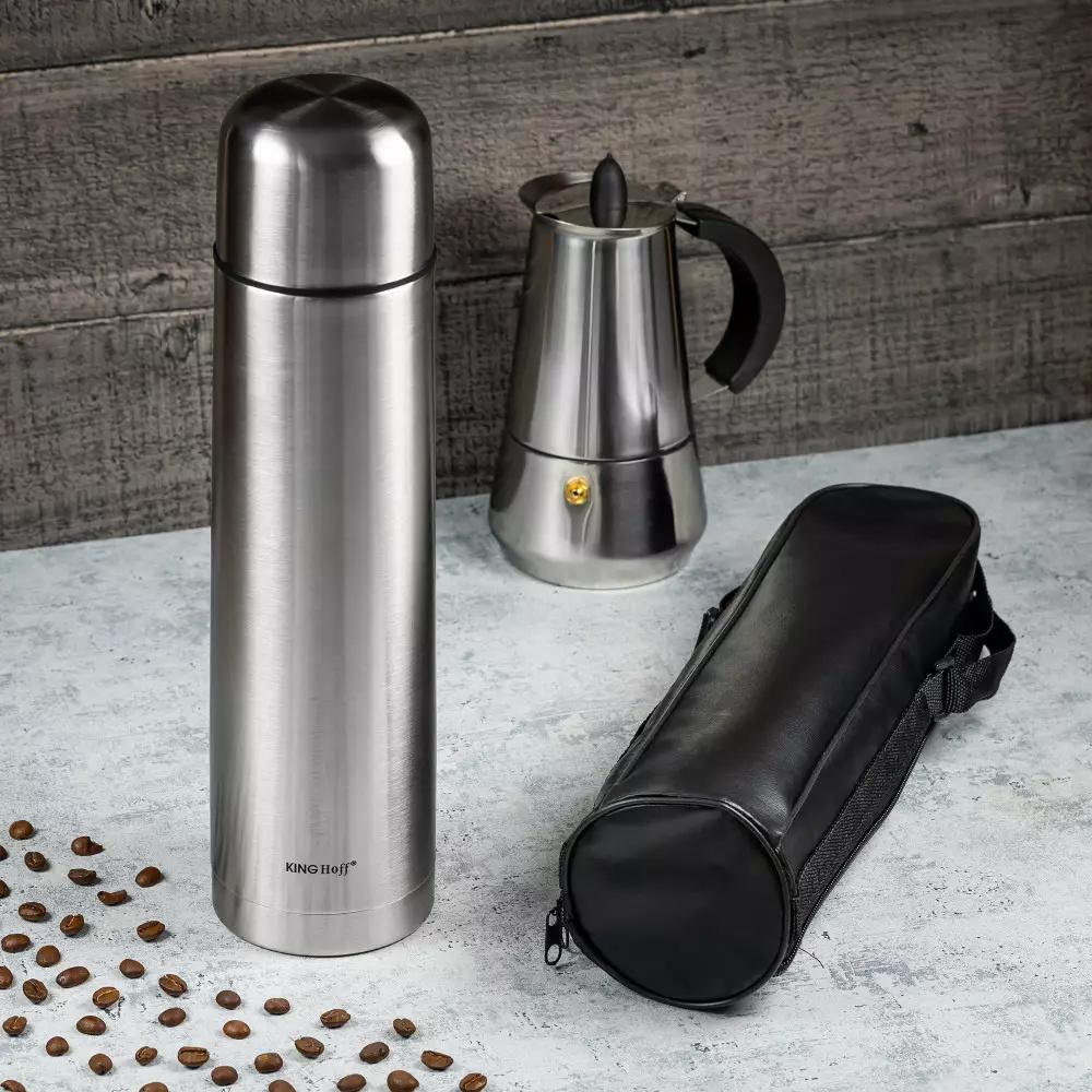 STEEL THERMOS 1000 Ml CLICK-CLACK KINGHOFF KH-4054