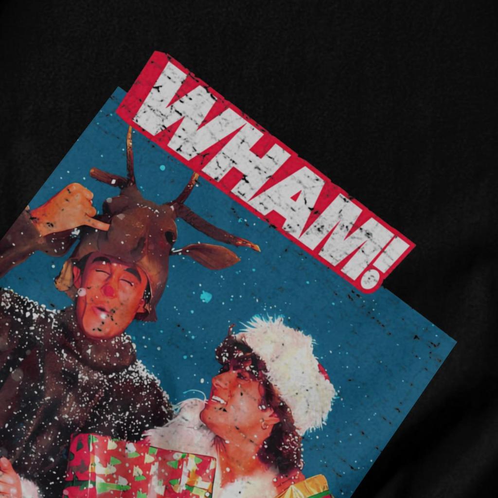 Herren T-Shirt WHAM Last Christmas Vintage Idee Y2K Grafik Kurzarm Unisex Kleidung T-Shirts