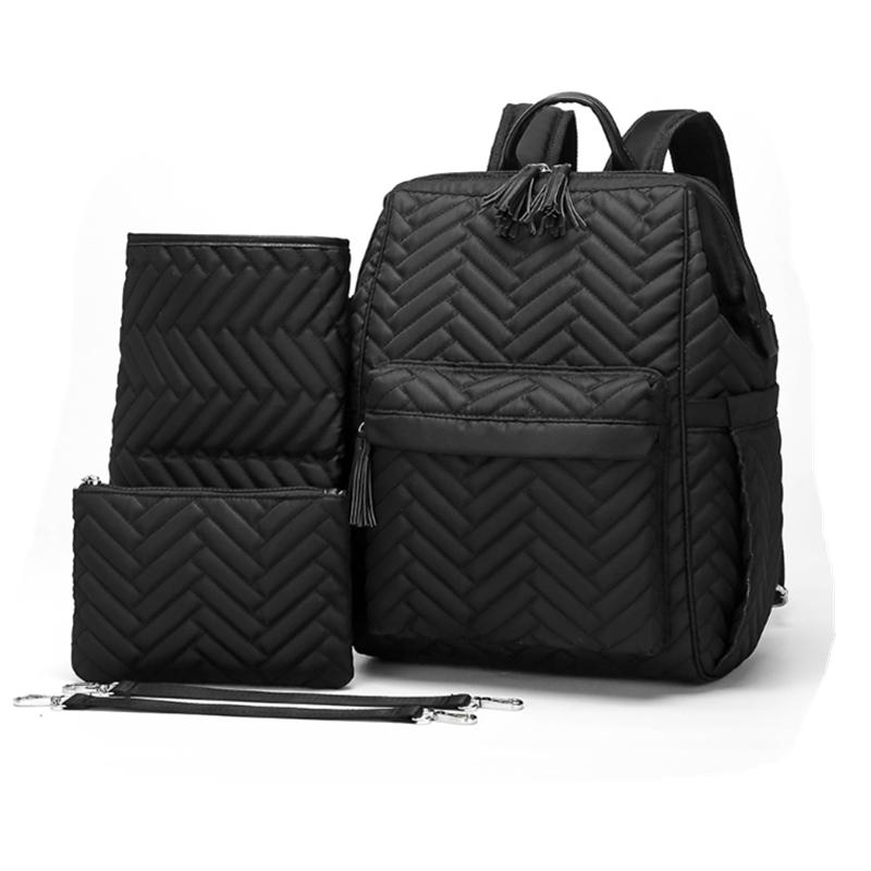 5Pcs/Set Fashion Mummy Maternity Nappy Bag Large Capacity Nappy Bag Travel Backpack Nursing Bag For Baby Care Women Fashion Bag