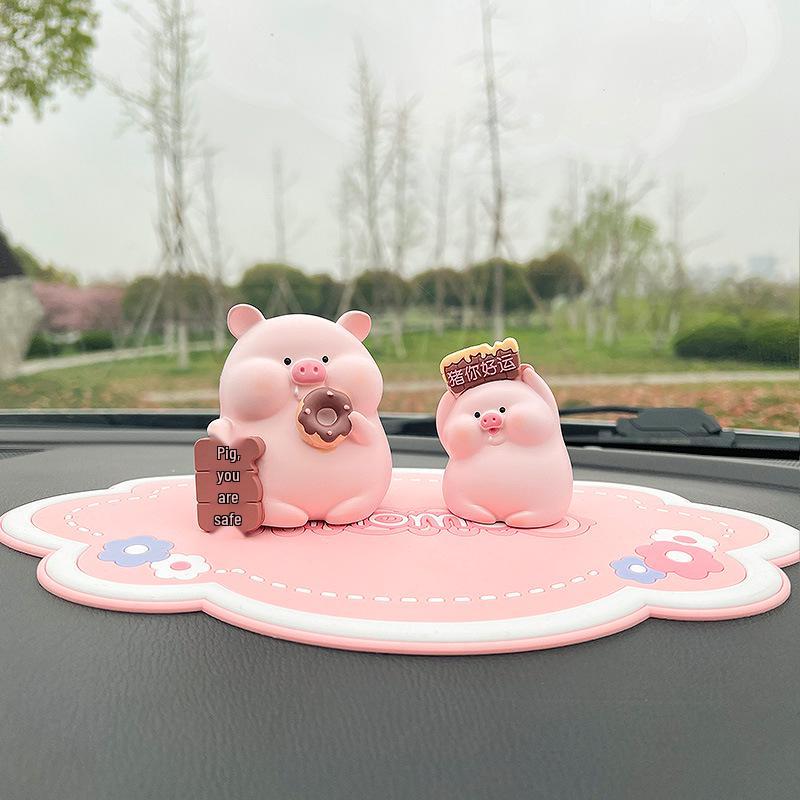 Cute Pig Nannan Car Interior Ornament - Creative Decompression Decor for Women