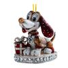 Christmas Ornament 2D Flat Acrylic Santa Claus/Snowman/Puppy Christmas Tree Hanging Ornaments for Holiday Tree Window Wall Decor