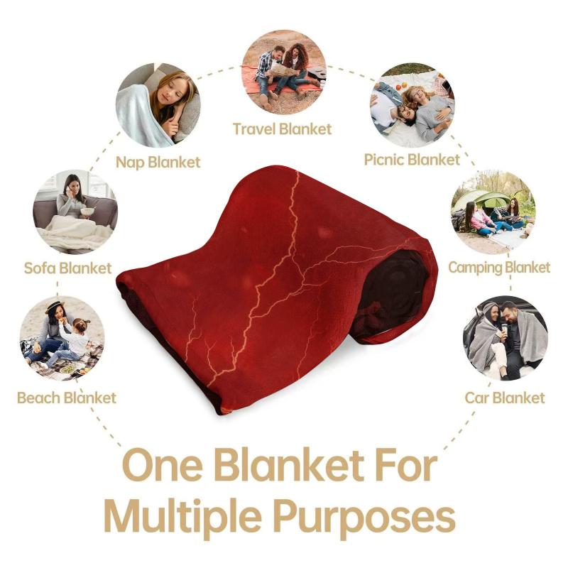 S-Stranger T-Things Pattern Blanket Hot Horror TV Series Soft Warm Plush Throw Sofa Bed Cover Portable Lightweight Nap Blanket