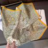 53 Silk High-End Silk Scarf Small Square Scarf Versatile Mulberry Silk Retro Cashew Professional Silk Scarf