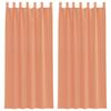 VidaXL Rideaux en voile avec boucles 2 pcs terre cuite 140x225 cm, rideau en filet, rideau transparent, voile de fenêtre, 4102323