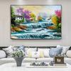 Abstract Landscape WaterFall Canvas Painting Modern Wall Art Print Decorative Picture Modern Living Room Decor
