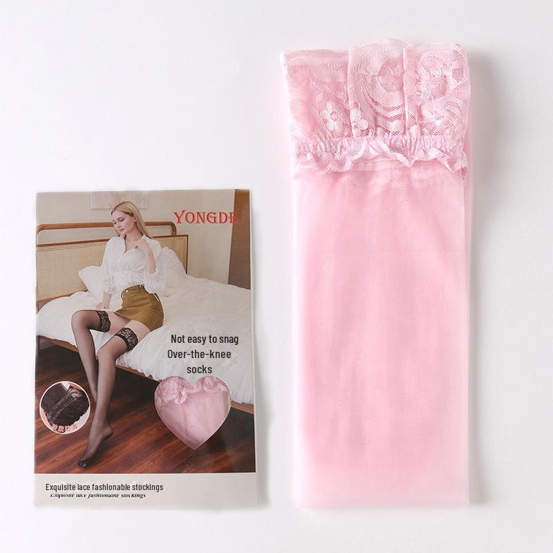 

Кружевные нескользящие высокие носки для женщин Simple Packaging No Anti-slip Ring