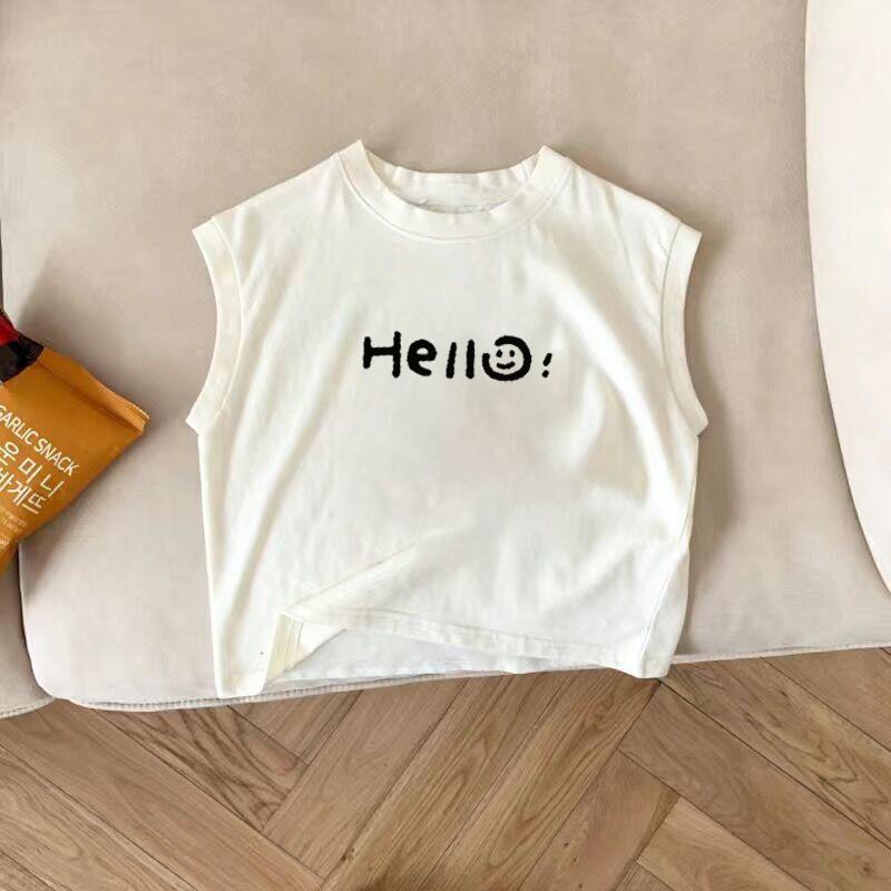 Kids Cotton Sleeveless Vest Toddler Baby Round Neck Printed Summer Top 80