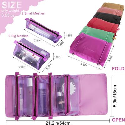 Bolsa de armazenamento de cosméticos 4 em 1, organizadores de armazenamento de maquiagem, grande capacidade, bolsa de armazenamento de viagem ao ar livre, organização de armazenamento de viagem