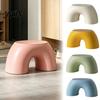 Portable Small Stool Kids with Rounded Edge, Non-slip Heavy Duty Plastic Toddler Step Stool, Multi-purpose Curved for Bathroom Bedroom Entryway Foot