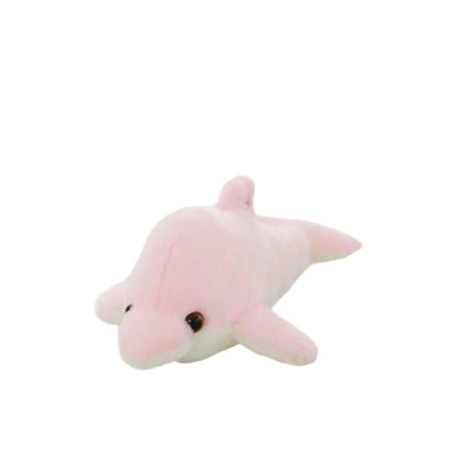 

Creative Cartoon Glowing Dolphin Figurine Throwing Doll Birthday Gift One Size рожевий