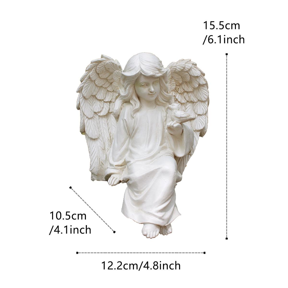 

Resin Angel Ornament, European Retro Home And Courtyard Decoration, Outdoor Craftwork For Garden Landscaping