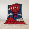 Vintage Love Heart Pop Art Flannel Blanket Perfect for Sofa Office Bed Travel Sleep Read Relax Camping Four Season Use