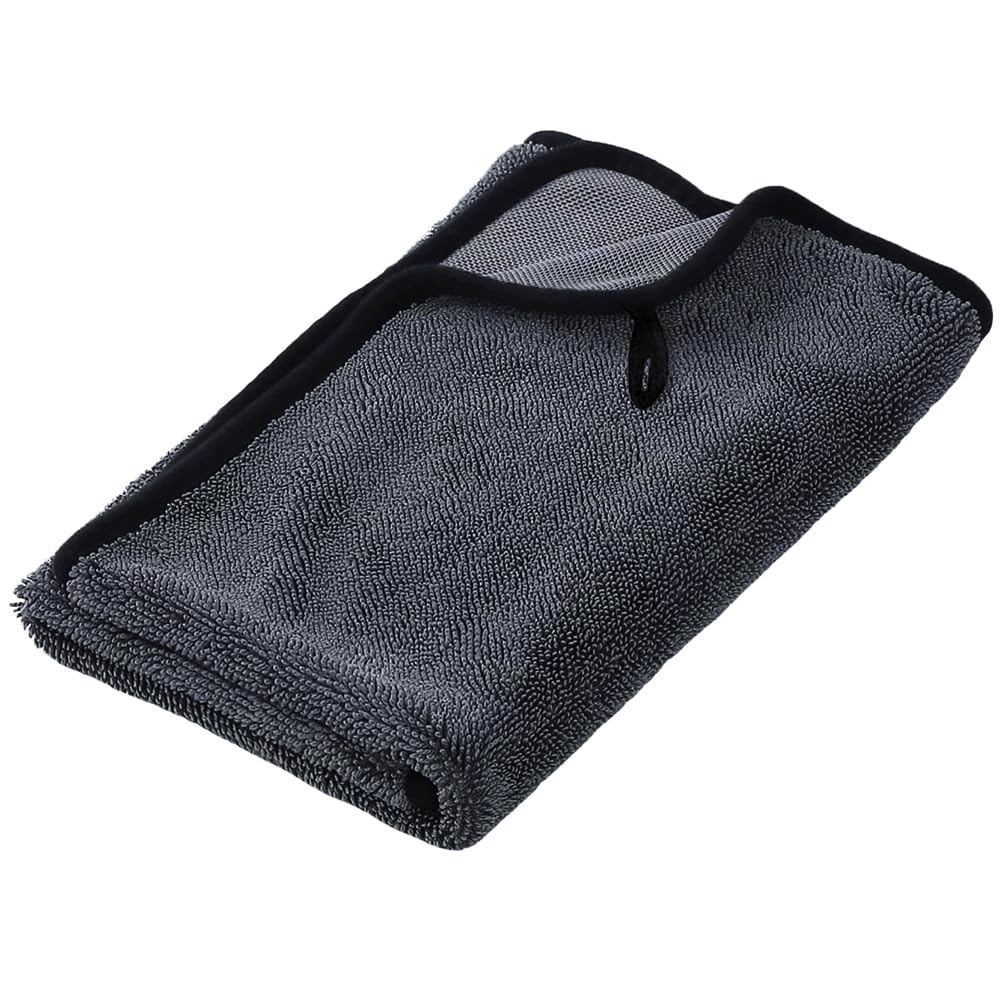 

Large Microfiber Car Wash Premium Super Car Wash Towel Gray with Black 1 Cloth, Microfiber, Absorbent, (1-02 Edge, 60x90cm, Count)