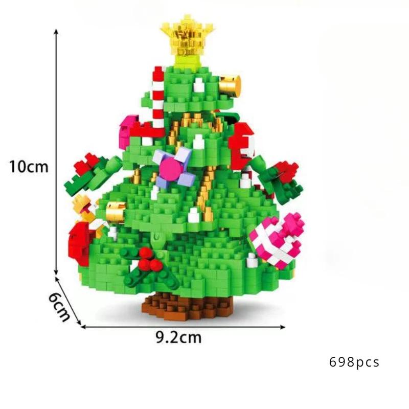 Santa Claus Miniature Small Particle Christmas Day Series Building Blocks Kids Toys Festival Gifts