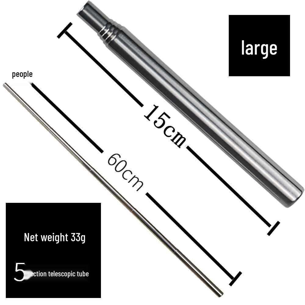 Retractable Stainless Steel Fire Blower Stick - Compact Camping Fire Starter Tool