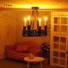 Mini Miniature LED Golden Light 1:12 Ceiling Lamp Chandelier  Doll House Accessories